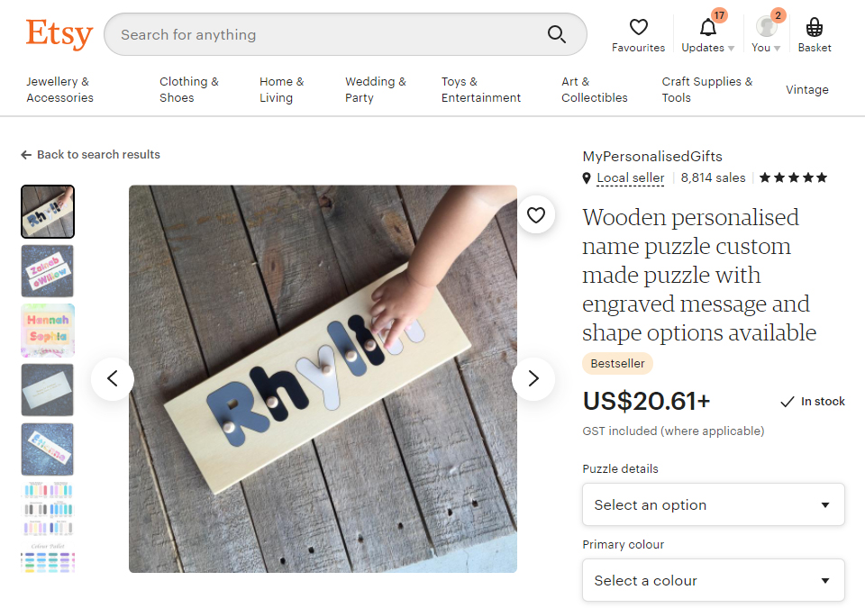 personalized wooden puzzle