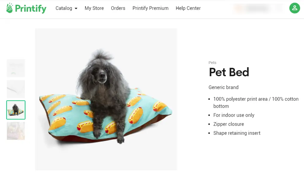 pet bed print on demand