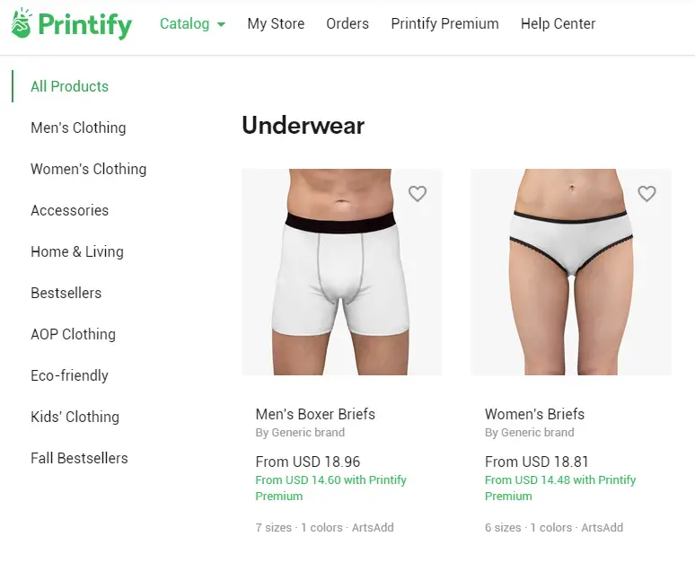 printify underwear
