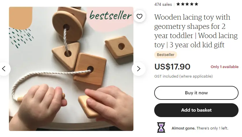 wooden lacing toy