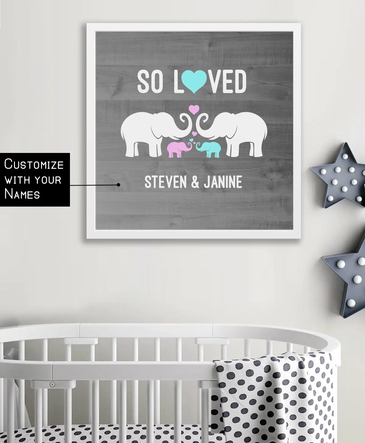 personalized baby nursery wall canvas